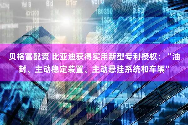 贝格富配资 比亚迪获得实用新型专利授权：“油封、主动稳定装置、主动悬挂系统和车辆”