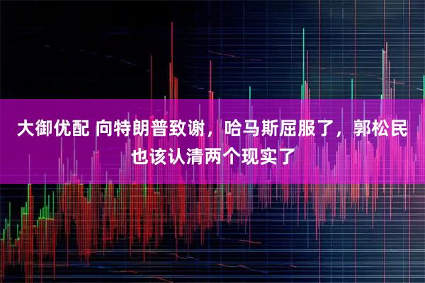 大御优配 向特朗普致谢,哈马斯屈服了,郭松民也该认清两个现实了