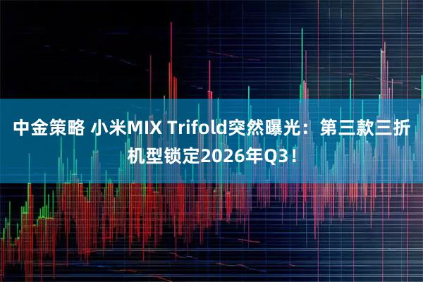 中金策略 小米MIX Trifold突然曝光：第三款三折机型锁定2026年Q3！